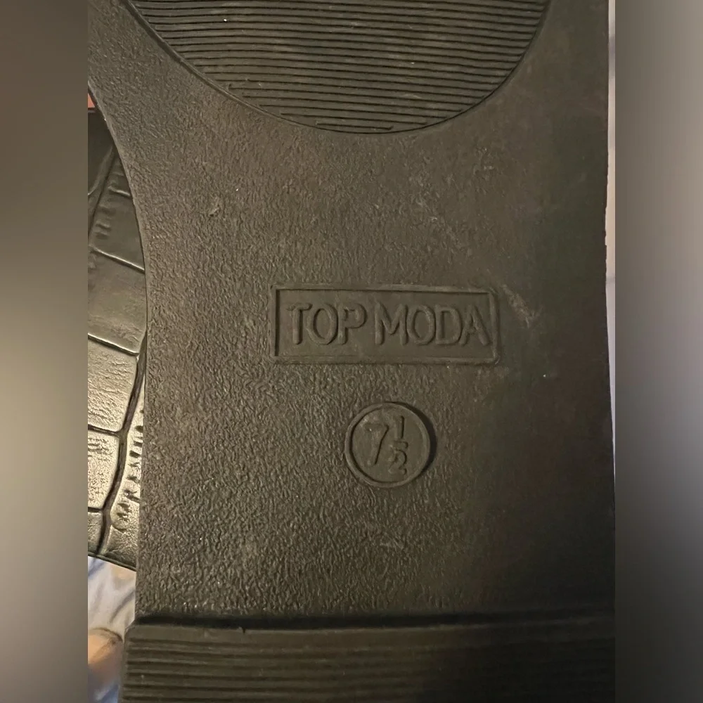 Top Moda Black Slide Sandals